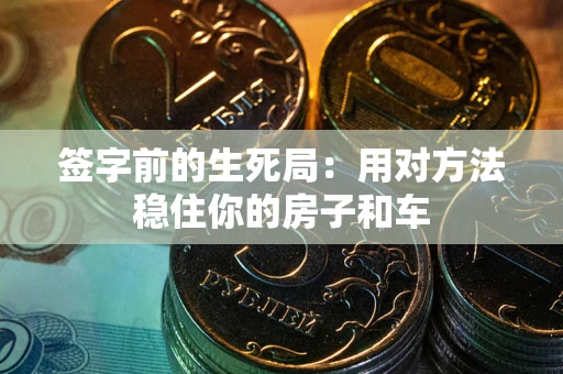 北京签字前的生死局：用对方法稳住你的房子和车